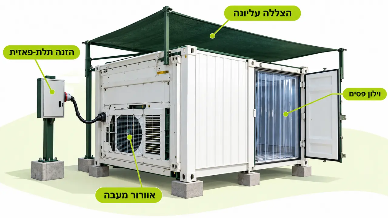 איך משפיעים תנאי מזג האוויר על הפעלת מכולת הקירור?