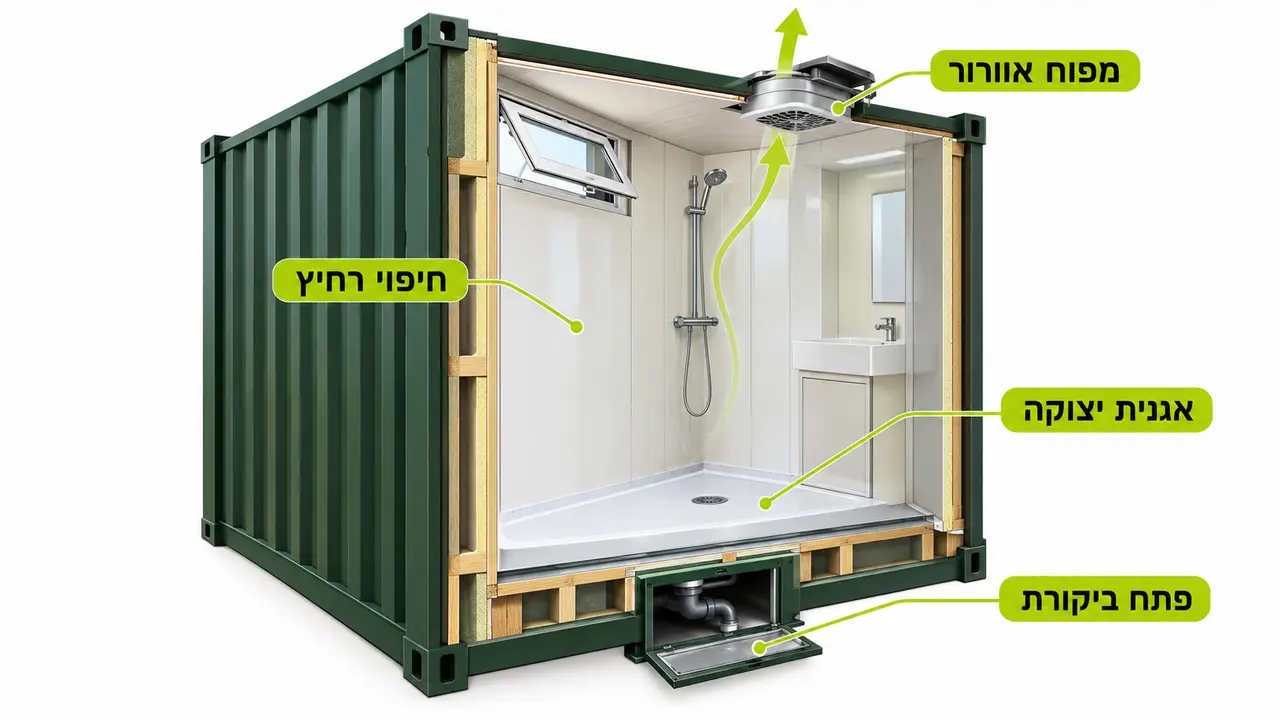 איך משלבים מקלחון בלי נזקי רטיבות ועיבוי?