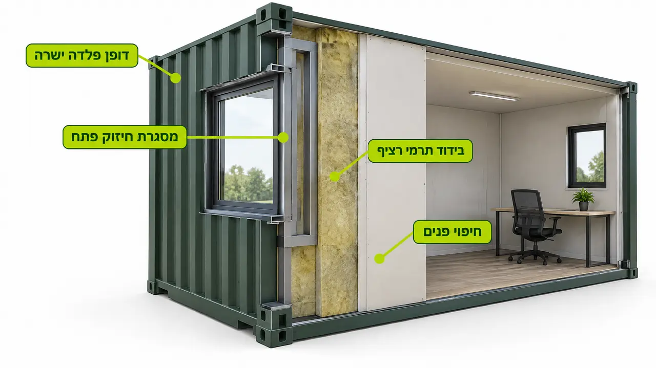 האם מכולה חדשה מתאימה להסבה למשרד או מבנה יביל?